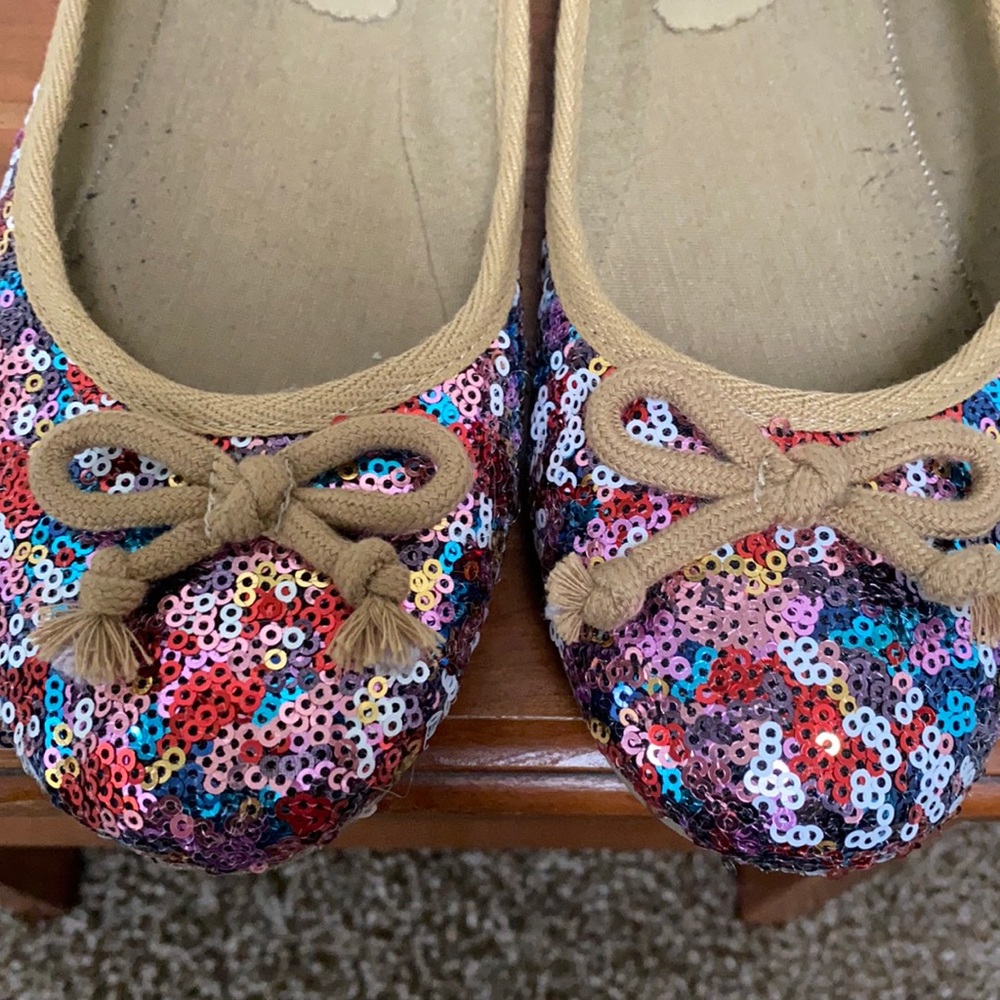 American Rage Sequin Flats Size 8.5